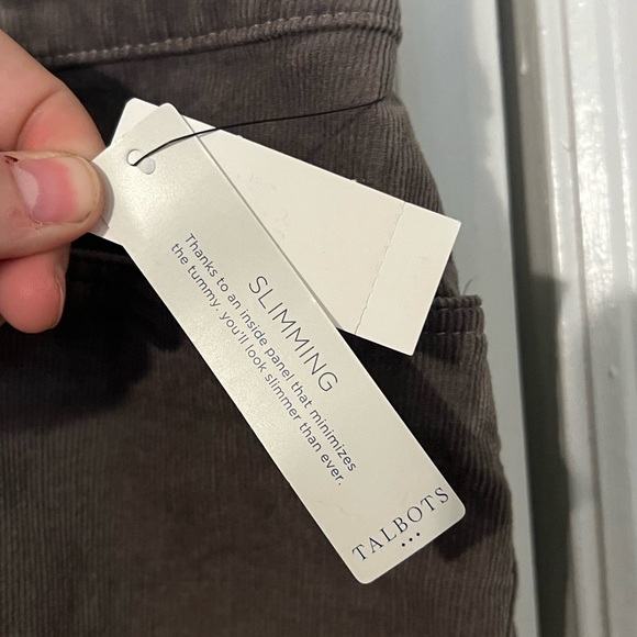 NWT Talbots Simply Flattering Corduroy Stretch Slimming Straight Leg Pants - Picture 3 of 9